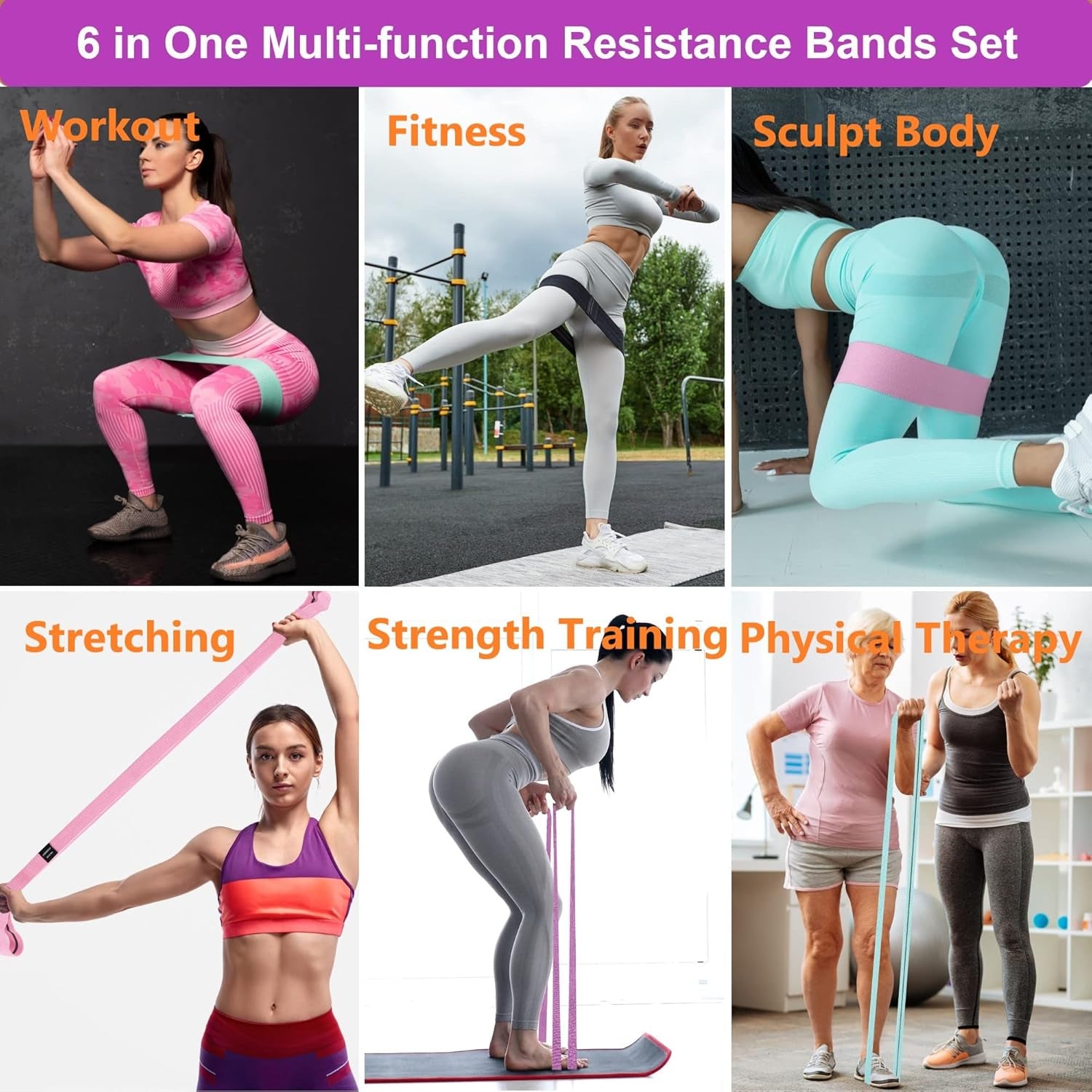 Ultimate Fabric Resistance Bands Set - 3 & 4 Levels Booty Bands for All Fitness Levels | Durable Elastic Workout Bands for Men & Women